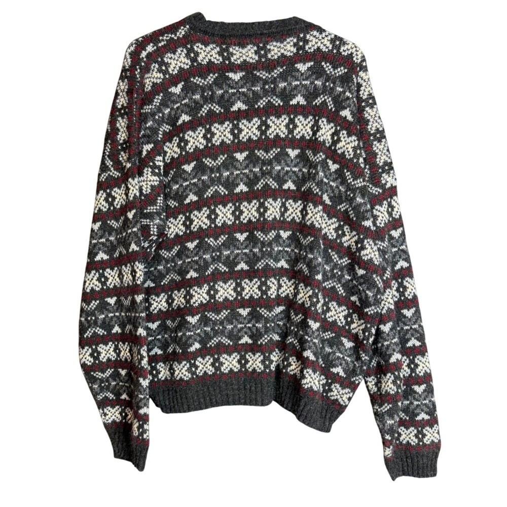 Vintage Resiste Bay Mens Size XXL Fair Isle Nordic Sweater Made USA Heavy Knit - Picture 3 of 12